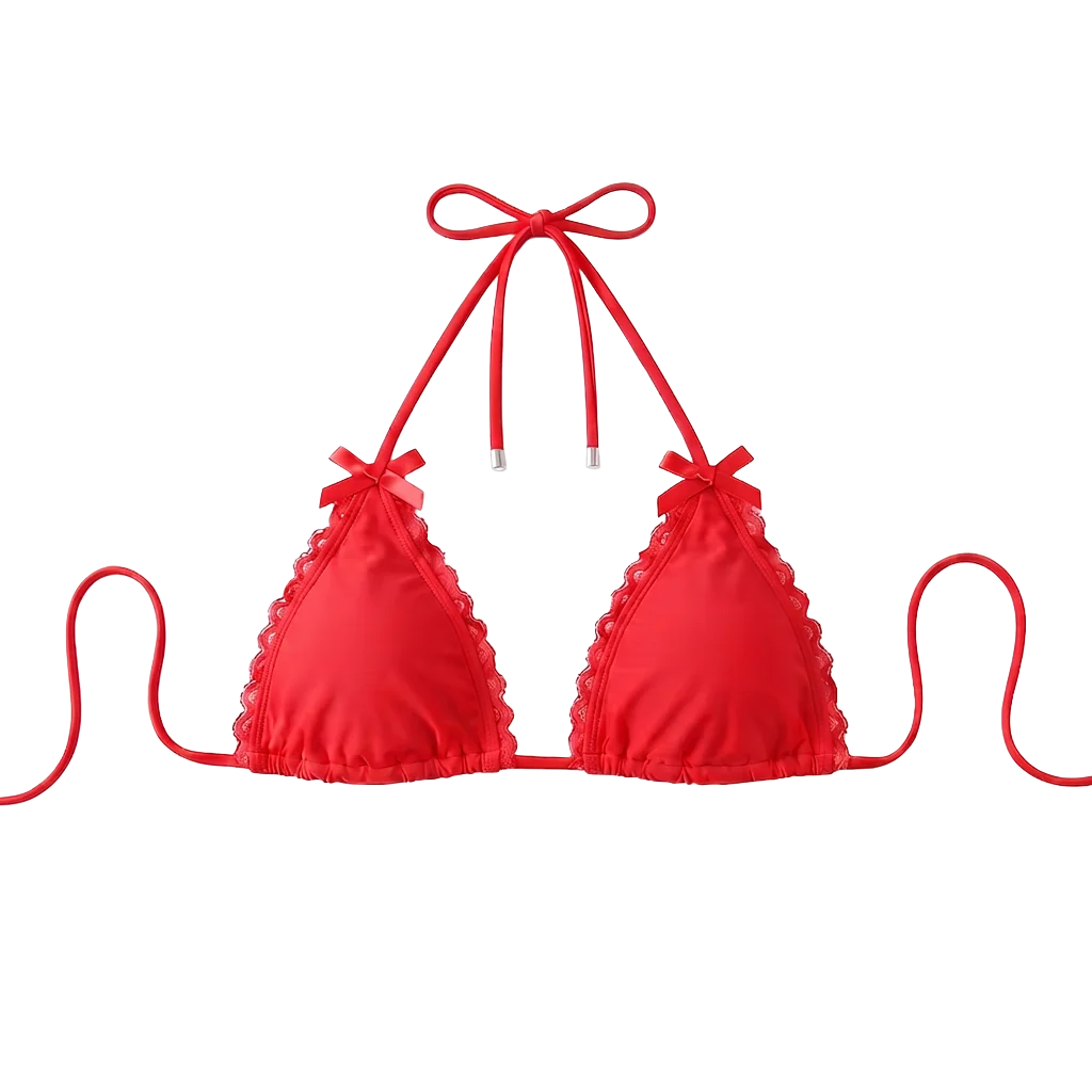 matching sienna pikini top in red, included